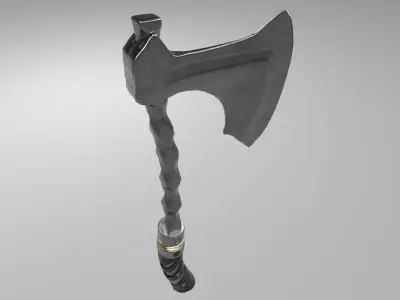 Battle axe Free low-poly 3D model shop