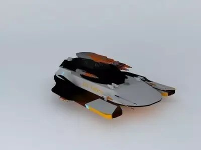 XES Valkiria Battle corvette class Free 3D model