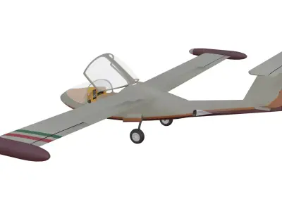 Caproni Vizzola C22J Ventura Low-poly 3D model