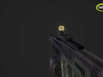 TAR-21 gun Low-poly 3D model