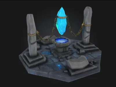Mystic Crystal Nexus  Heart of Arcane Power 3D model