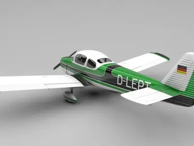 Fuji FA-200 Aero Subaru Low-poly 3D model