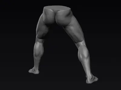 Male Legs 6 Poses 3D model