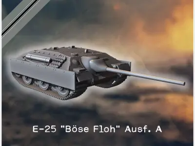 E-25 Bose Floh Ausf A Entwicklung light tank - Germany Eastern 3D print model