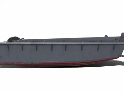 Landing Craft Mechanized LCM Low-poly PBR Low-poly 3D model