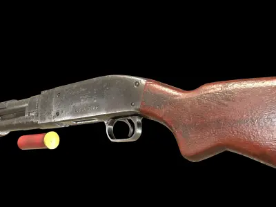 Shotgun 3D Model 3D model purchase