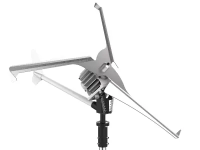 Eolic Micro - generator turbine rebuttable Renderer 3D model 3D model