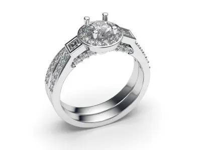 solitaire with ring sizes  8 part S82 3D print model