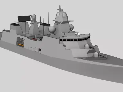 FFG Iver Huitfeldt class Low-poly 3D model
