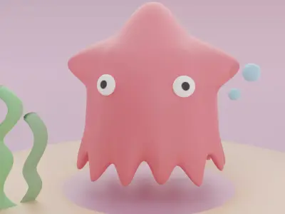 little squid ghost 3D model