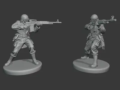 German Soldier with weapon 3d scan print 3D model
