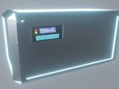 SciFi Container Free low-poly 3D model