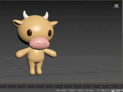 Little animal cute - Cow cute - Character005 Low-poly 3D model purchase