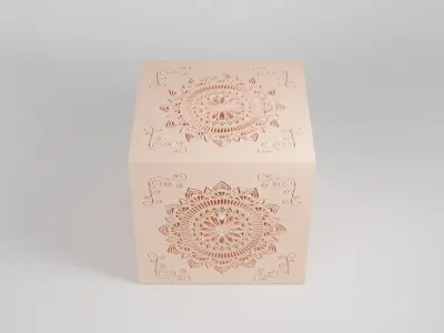 Mandala Patterned Box 3D print model