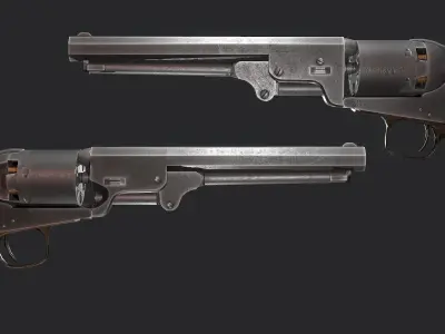 Colt Navy 1851 GAME READY MODEL Low-poly 3D model