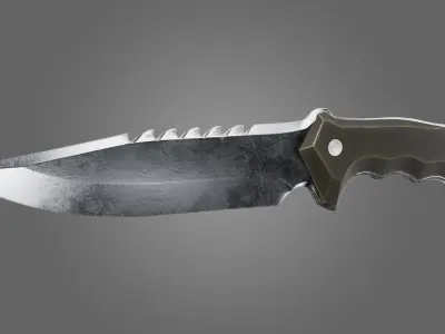 Tactical Knife 3D Model PBR Free low-poly 3D model