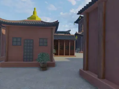 Ancient Mountain Village 3D model