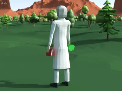 Low Poly Characters Collection 4 Rigged for Cinema 4D 3D model