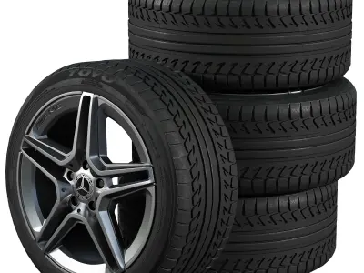 Mercedes wheels 3D model from CGTrader