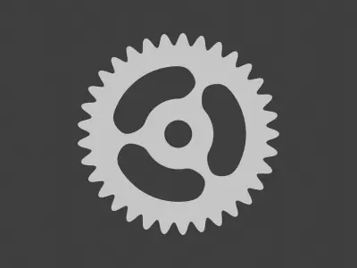 Gears set cogwheel icon Low-poly 3D model