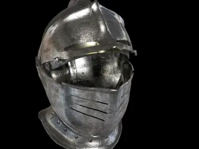knight helmet Low-poly 3D model