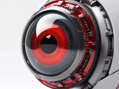 Futuristic Cybernetic Eye Implant 3D model