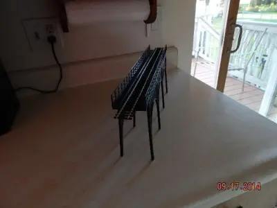 HO Train Bridge with Lower Supports - 15 inch 3D print model