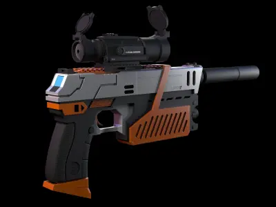 The Lawgiver Judge Dredd version 2 3D model