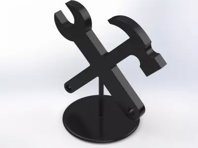 Hammer and Wrench key figure Free 3D print model