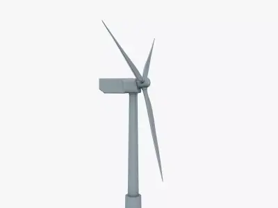 Wind Turbine Low-poly 3D model 3