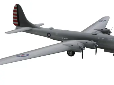 Douglas XB-19 Low-poly 3D model