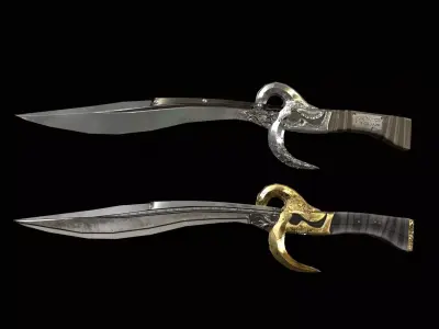 Arabian Assassin Dagger Low-poly 3D model