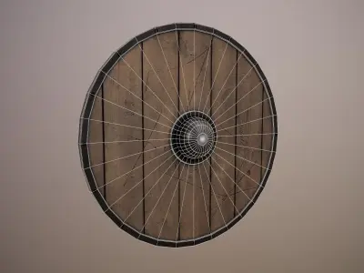 Round Shield 2 Low-poly 3D model