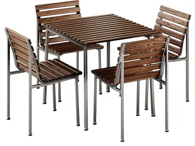 Traverse Garden Table and Chair by Hay 3D model purchase