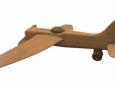 Free wooden airplane toy Free 3D model