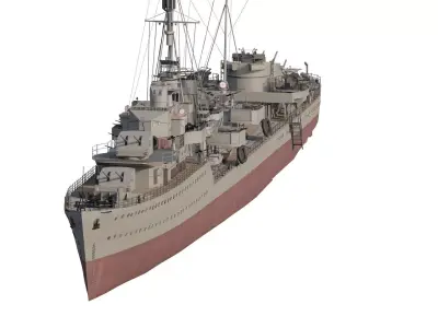 WW2 US NAVY MAHAN CLASS DESTROYER 3D model