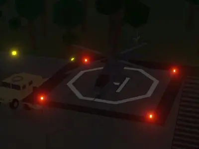 Military Base Low Poly Low-poly 3D model