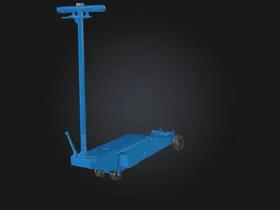 Blue Hydraulic Jack  Heavy Lifting with Industrial Precision 3D model