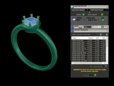 Round Halo Basket Style Dainty Engagement Ring 3D print model
