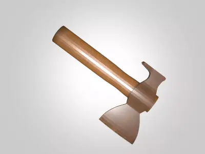 Ironwood Battle Axe - Fantasy Game-Ready 3D Weapon Model Free low-poly 3D model