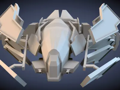 Fighter Spacecraft Free 3D model