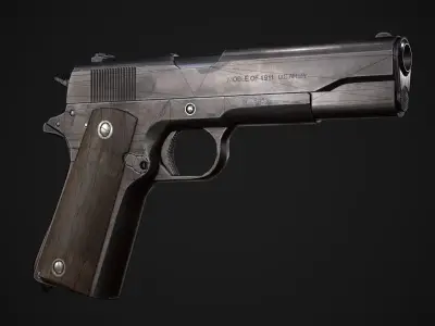 Colt M1911A1 Low-poly 3D model