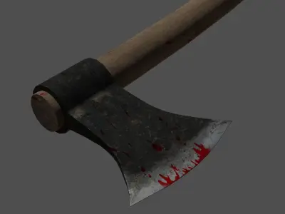 Bloody Axe Free low-poly 3D model