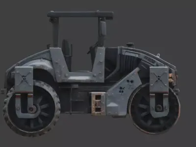 Industrial Occult Road Roller 3D Model Low-poly 3D model