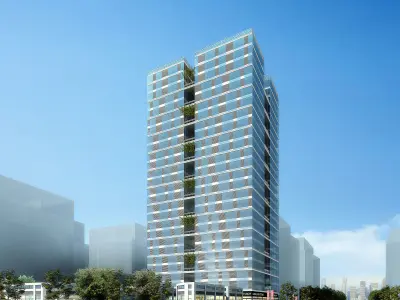 3Dmax fashion city commercial square building 284 3D model