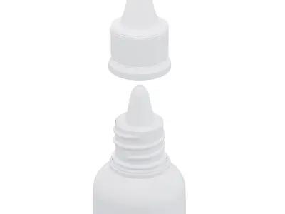 Plastic Dropper Bottle  3D Model  Low-poly 3D model