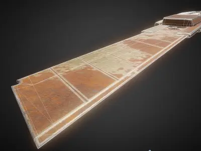 Box Cutter Lowpoly Rusty Version  - Gameready - PBR Low-poly 3D model