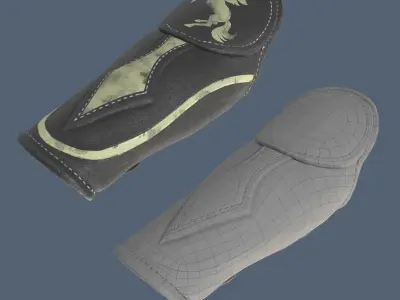 leather armor Low-poly 3D model