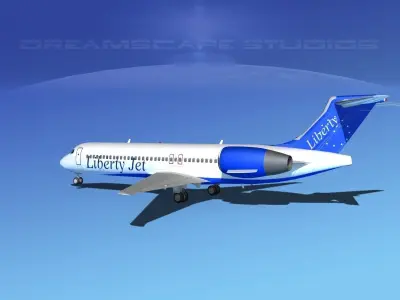 Boeing 717-200 Liberty Jet 3D model