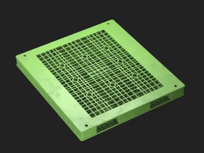 Plastic pallet 01 Low-poly 3D model